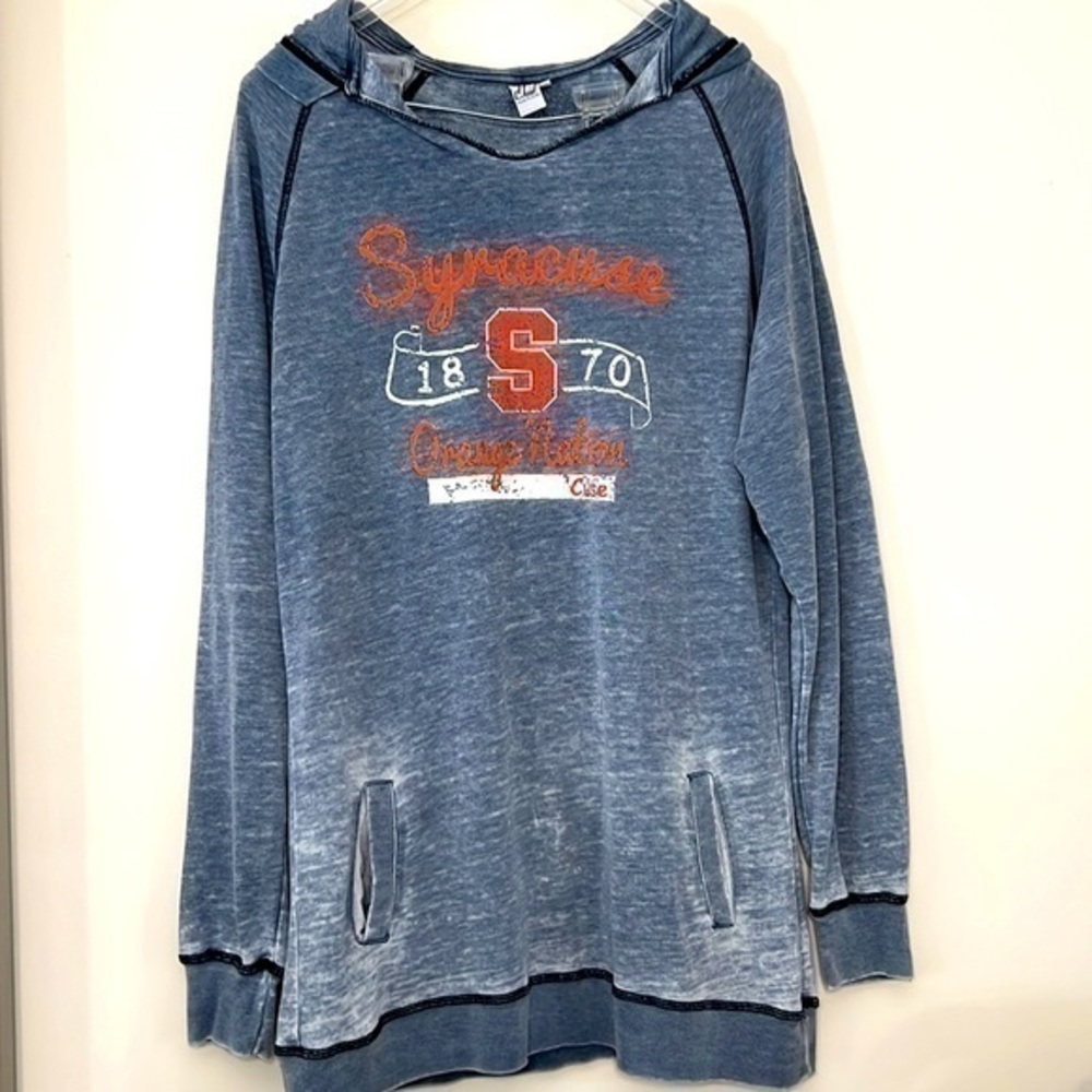 Orange nation size large Syracuse gray hoodie with front pockets